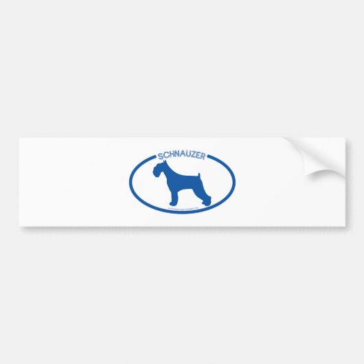Schnauzer-Silhouette-Autoaufkleber Autoaufkleber (Vorne)