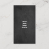 Schnauzer Silhouette - Chalkboard Style Visitenkarte (Rückseite)