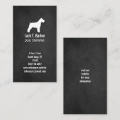 Schnauzer Silhouette - Chalkboard Style Visitenkarte (Vorne/Hinten)