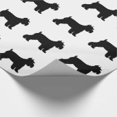 Schnauzer-Silhouette Geschenkpapier (Ecke)