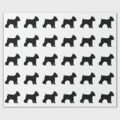 Schnauzer-Silhouette Geschenkpapier (Flach)