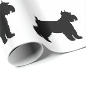 Schnauzer-Silhouette Geschenkpapier (Rolleneckpunkt)