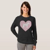 Schnauzer Silhouette Heart Paws Adorable T-Shirt (Vorne ganz)