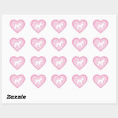 Schnauzer Silhouette Heart Paws Print - Dog Lover Herz-Aufkleber (Blatt)
