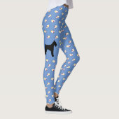 Schnauzer Silhouette Hearts Leggings (Rechts)
