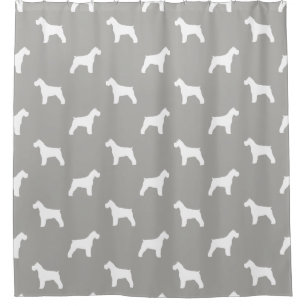 Schnauzer-Silhouette-Muster Duschvorhang