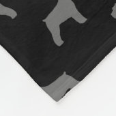 Schnauzer-Silhouette-Muster Fleecedecke (Ecke)
