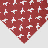 Schnauzer-Silhouette-Muster-Rot Seidenpapier (Ausschnitt)