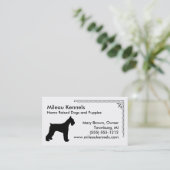 Schnauzer-Silhouette Visitenkarte (Stehend Vorderseite)