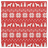 Schnauzer-Silhouette-Weihnachtsmuster Stoff (Muster)