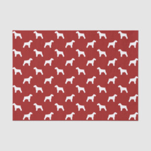 Schnauzer Silhouetten Muster Rot Seidenpapier