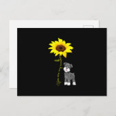 Schnauzer sind meine Sonnenblume Schnauzer Mama Ankündigungspostkarte (Vorne/Hinten)