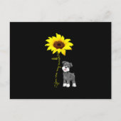 Schnauzer sind meine Sonnenblume Schnauzer Mama Ankündigungspostkarte (Vorderseite)