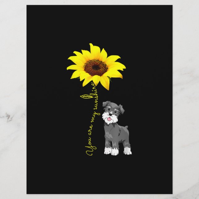 Schnauzer sind meine Sonnenblume Schnauzer Mama Briefbogen (Vorderseite)