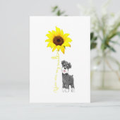 Schnauzer sind meine Sonnenblume Schnauzer Mama RSVP Karte (Stehend Vorderseite)