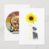 Schnauzer sind meine Sonnenblume Schnauzer Mama RSVP Karte (Vorne/Hinten)