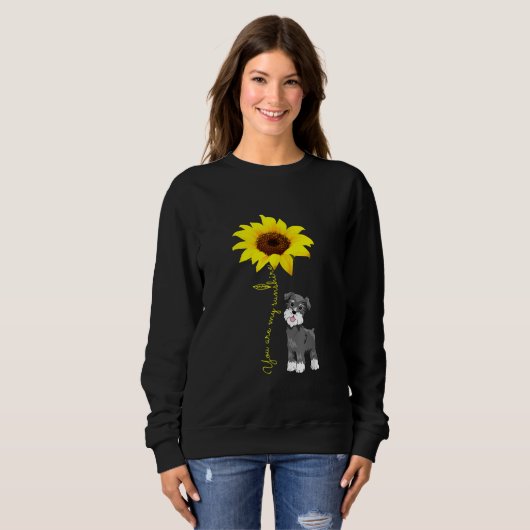 Schnauzer sind meine Sonnenblume Schnauzer Mama Sweatshirt (Vorne ganz)
