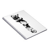 Schnauzer Sketchbook – Black & White Mini Duo Notizblock (Rechte Seite)