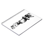 Schnauzer Sketchbook – Black & White Mini Duo Notizblock (Linke Seite)