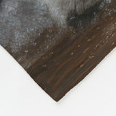 Schnauzer Snowy Sleigh Weihnachtsdekor Fleecedecke (Ecke)