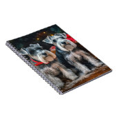 Schnauzer Snowy Sleigh Weihnachtsdekor Notizblock (Rechte Seite)