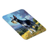 Schnauzer sonnige Landschaft Flexible Magnet (Rechte Seite)