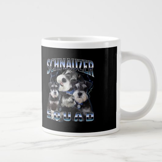 Schnauzer Squad - Bootleg Rap Style Jumbo-Tasse (Rechts)