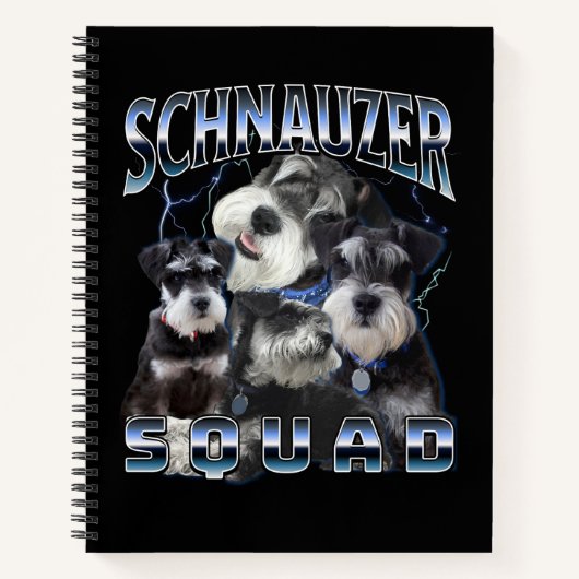 Schnauzer Squad - Bootleg Rap Style Notizblock (Vorderseite)