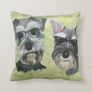 Schnauzer-starkes Glas-Wurfs-Kissen Kissen