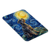 Schnauzer Starry Night Painting Flexible Magnet (Rechte Seite)