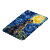 Schnauzer Starry Night Painting Flexible Magnet (Linke Seite)