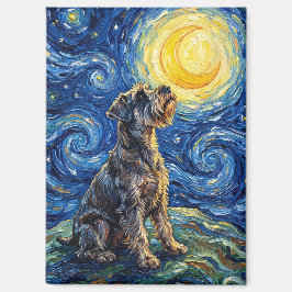 Schnauzer Starry Night Painting Magnet