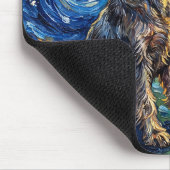 Schnauzer Sternennacht-Gemälde Mousepad (Ecke)