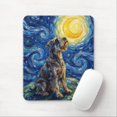 Schnauzer Sternennacht-Gemälde Mousepad (Mit Mouse)