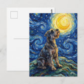Schnauzer Sternennacht-Gemälde Postkarte (Vorne/Hinten)
