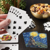 Schnauzer Sternennacht-Gemälde Spielkarten (In Situ)