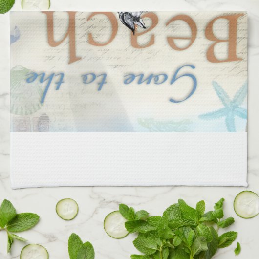 Schnauzer-Strand Geschirrtuch (Gefaltet)