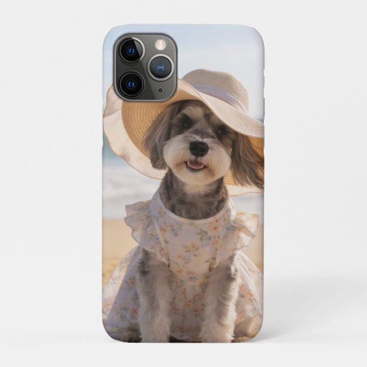 Schnauzer-Strandtuch Case-Mate iPhone Hülle (Rückseite)