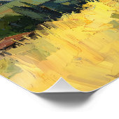 Schnauzer Sunlit Countryside Landscape Art Poster (Ecke)