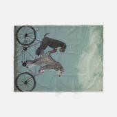 Schnauzer Tandem Fleecedecke (Vorderseite (Horizontal))