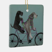 Schnauzer Tandem Keramikornament (Rechts)