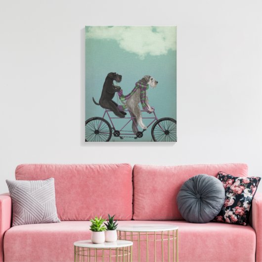 Schnauzer Tandem Leinwanddruck (Insitu (Wohnzimmer))