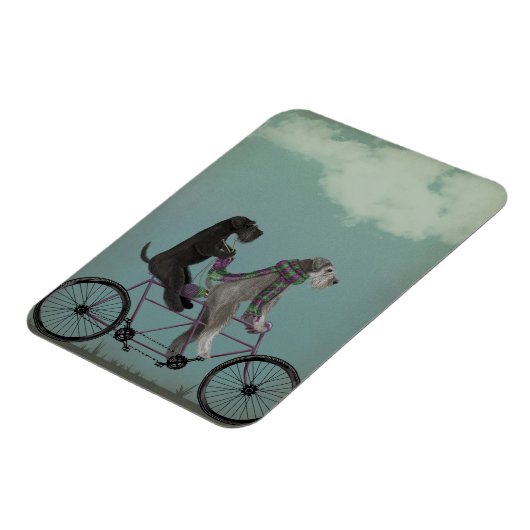 Schnauzer Tandem Magnet (Linke Seite)