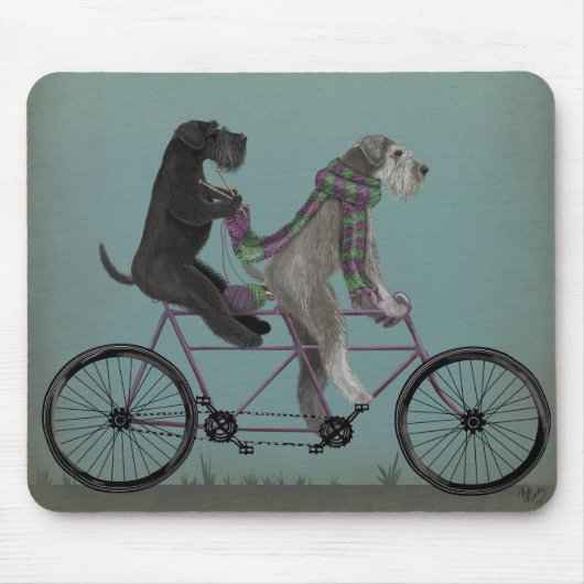 Schnauzer Tandem Mousepad (Vorne)