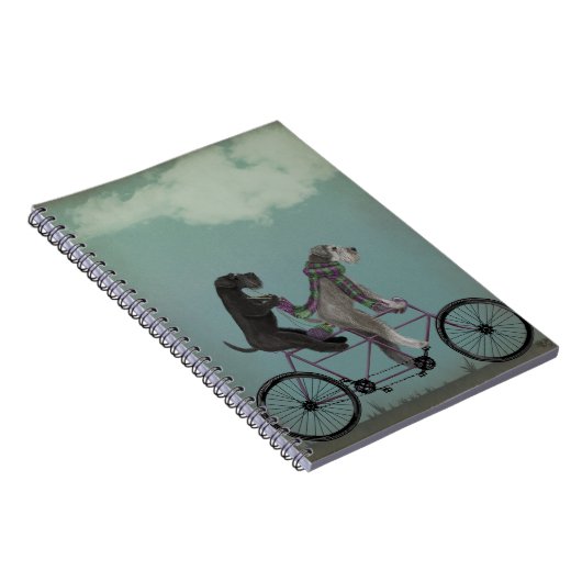 Schnauzer Tandem Notizblock (Rechte Seite)