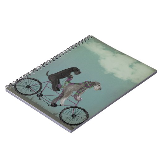 Schnauzer Tandem Notizblock (Linke Seite)