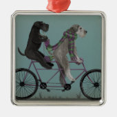 Schnauzer Tandem Ornament Aus Metall (Vorne)