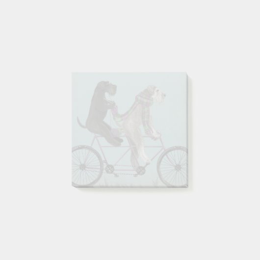 Schnauzer Tandem Post-it Klebezettel (Vorderseite)