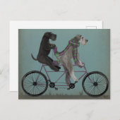 Schnauzer Tandem Postkarte (Vorne/Hinten)