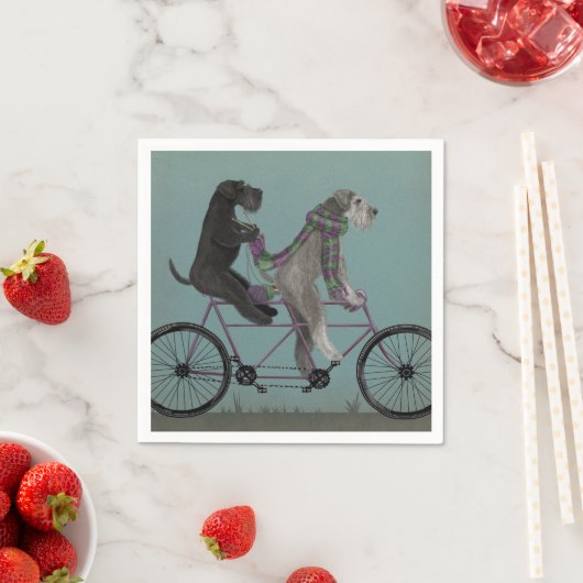 Schnauzer Tandem Serviette (Beispiel)